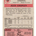 Jalkapallo n:o 128 Alex Cropley. Arsenal. Purkkakuva - pikkukuva 2