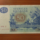 SWEDEN 50 KR 1976 TÄHTI KL5-6 - pikkukuva 1