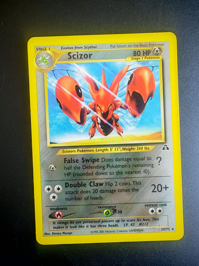 Pokemon kortti Scizor Neo Discovery rare