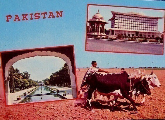 Pakistan Lahore Postikortti 3 näkymää