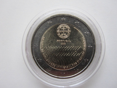 Portugali 2008 2€ juhlaraha UNC pillerissä