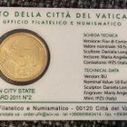 Vatican City 2011 Coin Card 50 Cent - pikkukuva 2