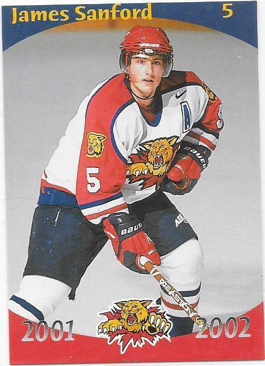 2001-02 Victoriaville Tigres #5 James Sanford ex- Saipa farm