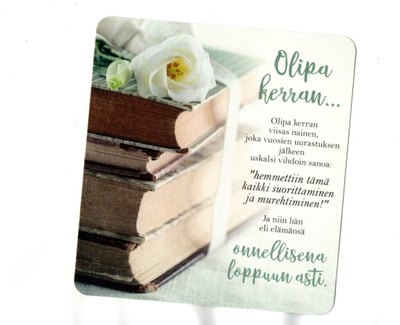 "°OLIPA KERRAN...VIISAS NAINEN...°" -KORTTI /Anne-Mari West
