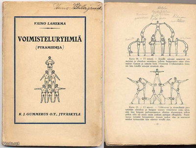 Laherma, Väinö: Voimisteluryhmiä (pyramiideja) (1p,nid, 1920