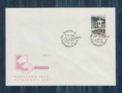 Postimerkin päivä..Tampere 9.10.1989...Hannes Kolehmainen