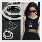 1224 .. Women Fashion Crystal Silver Plated .. Kaulakoru - pikkukuva 5