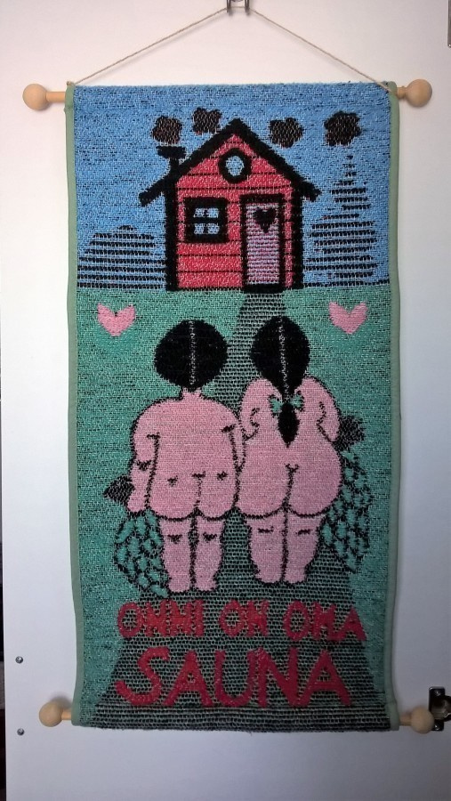 Vintage - Kuvakudos - Sauna -  40x70 cm