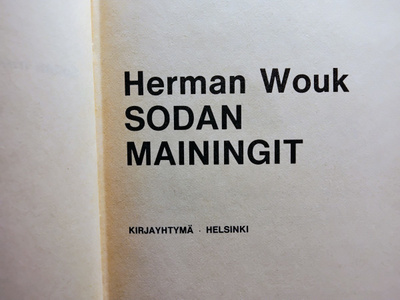 Sodan mainingit - Herman Wouk 1.p (sid.)