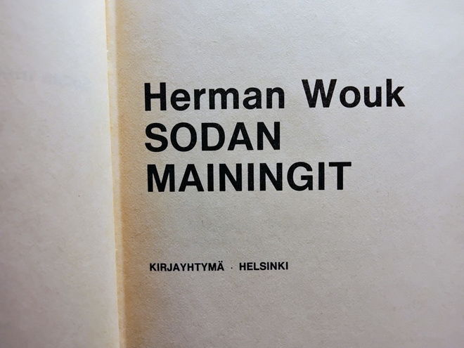 Sodan mainingit - Herman Wouk 1.p (sid.)