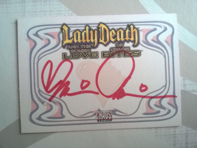 Lady Death Nimikirjoitus Keräilykortti