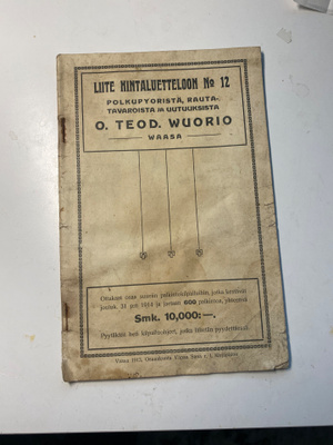 Hintaluettelo nro 12 1913