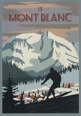 Matkailumainos Mont Blanc (postikortti)