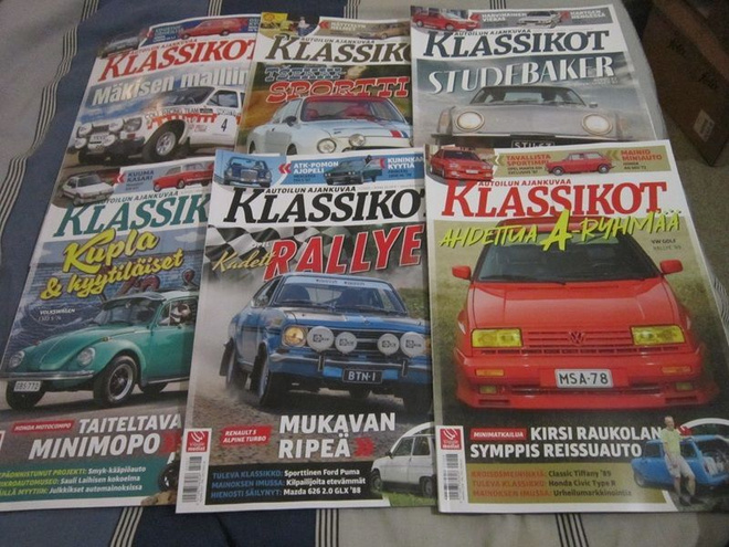 KLASSIKOT AUTOLEHTIÄ 6 KPL. 2025.
