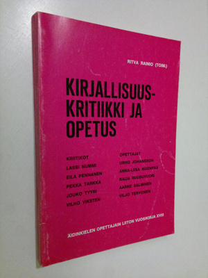 Ritva (toim.) Rainio : Kirjallisuuskritiikki ja opetus