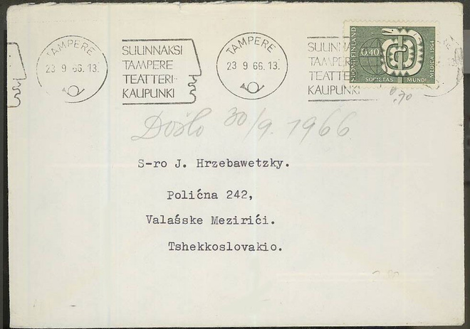 1964 lääkärikongressi kirje CSRään
