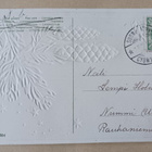 Kuusenoksa, käpyjä, tähtiä (kohopaino, kultaus), p. 1910 - pikkukuva 2
