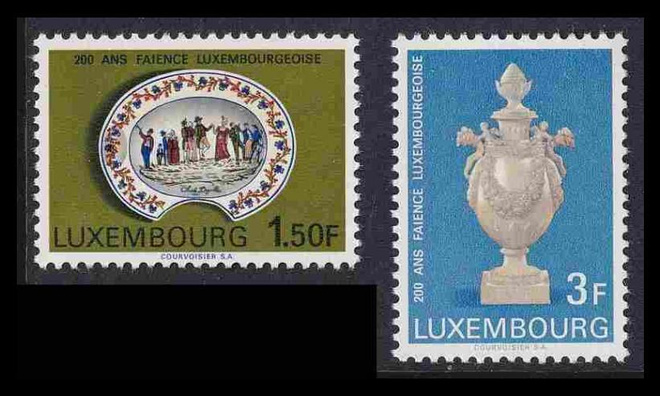Luxemburg 754-5 ** Fajanssiteollisuus 200v (1967)