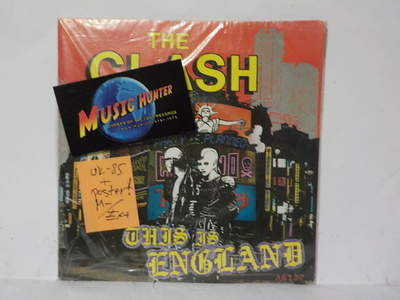 THE CLASH - THIS IS ENGLAND M-/EX+ 7" + POSTER
