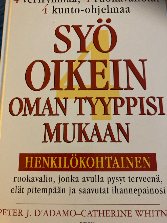 SYÖ OIKEIN OMAN TYYPPISI MUKAAN