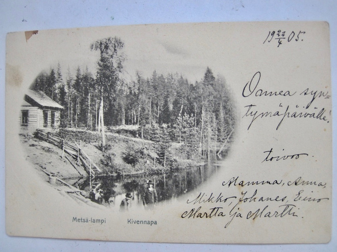 VANHA Postikortti Kivennapa Luov Karjala 1905