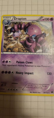 Drapion #54 Pokemon BREAKpoint RARE Pokemon TCG card