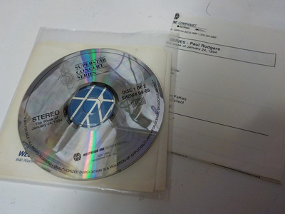 PAUL RODGERS WESTWOOD ONE RADIO LIVE KEIKKA 24.1.1994 2CD