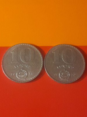 Unkari 10 Forint 1971 BP. ja 1972 BP.