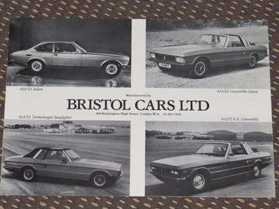 1980 Bristol 603 / 412 esite - KUIN UUSI - V8