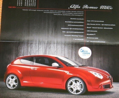 2013 Alfa Romeo Mito esite - KUIN UUSI - 20 sivua - suom