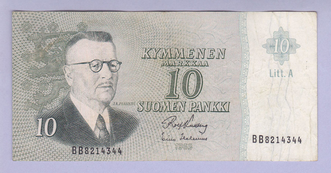10 mk v.1963 Litt. A P-104 (Kullberg-Helenius)