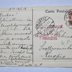 VANHA Kortti 1916 Hyvä Venäjän Kuopio Sotasensuuri Nimellä - pikkukuva 1