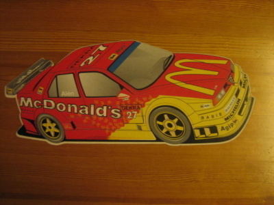 Pahvimainos: Mc Donald's - DTM - Alfa Romeo - Markku Alen
