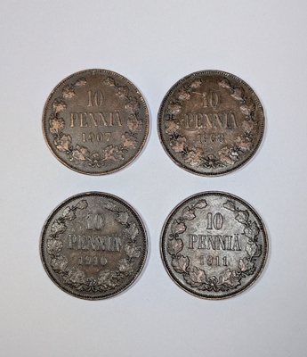 10penniä 1907,08,10,11