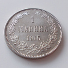 1 Markka 1915,Nikolai II, Hopeaa, aUNC - pikkukuva 2