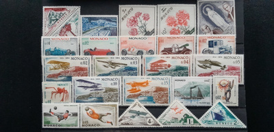 MONACO VANHEMPAA 1950-60 luku postimerkkejä * 25 kpl