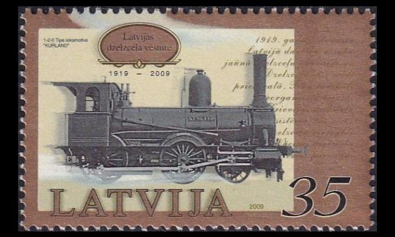 Latvia 765 ** Rautatiehistoriaa (2009)