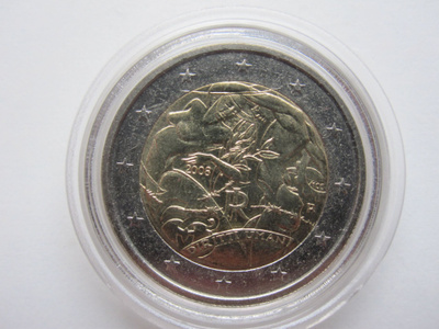 Italia 2008 2€ juhlaraha UNC pillerissä