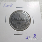 1 mk   1892  hopeaa erittäin vähän kulunut  kl 8 - pikkukuva 5