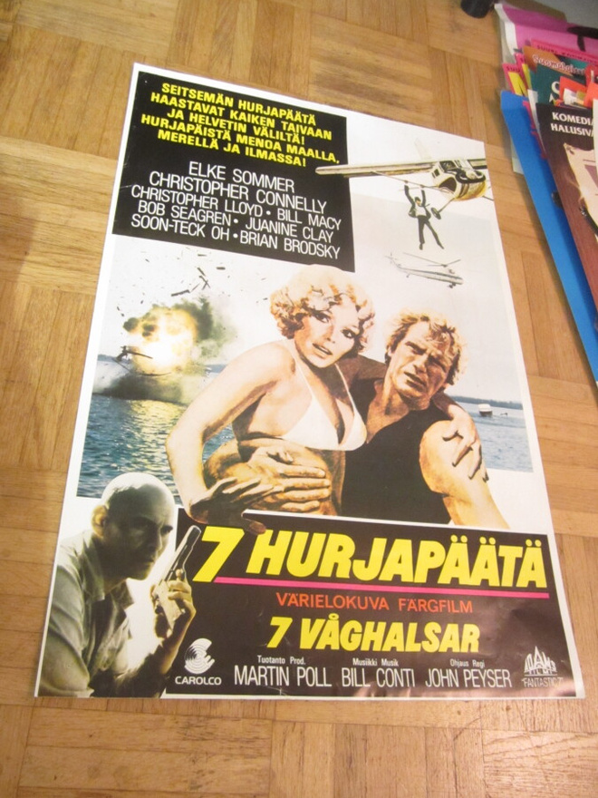 VANHA ORIG ELOKUVAJULISTE 7 HURJAPÄÄTÄ