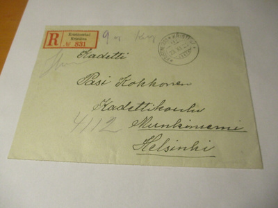 1926 Kristiinankaupunki R kuori Munkkiniemen kadettikouluun