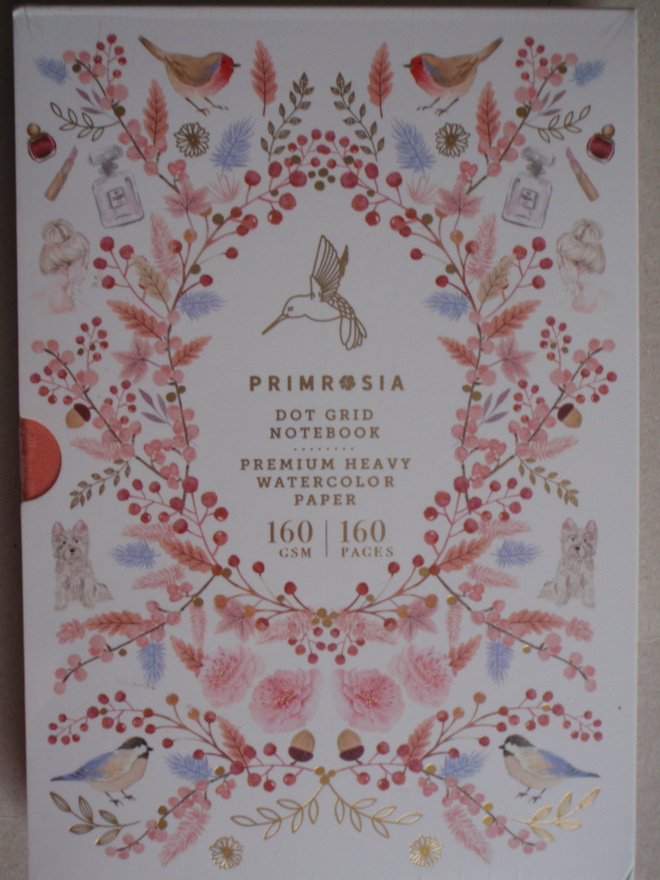Laadukas pistesivuinen muistikirja Primrosia merkiltä *UUSI*
