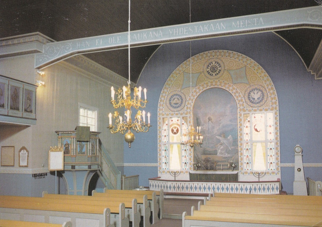 KIRKKOKORTTI - TARVASJOEN KIRKKO - SISÄKUVA