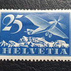 Sveitsi 1923 leimaamaton lentopostimerkki 25 c - pikkukuva 1