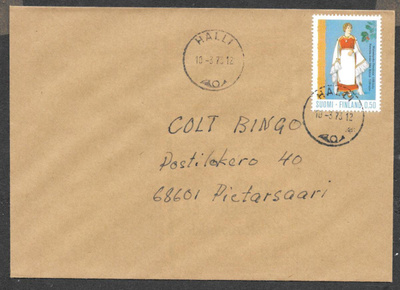 Postilähetys - Kansanpuvut (LAPE 709) Halli 10.3.1973