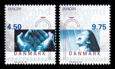 Tanska 1277-8 ** Europa vesi (2001)