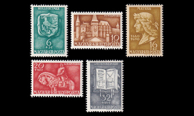 Unkari 633-7 ** Kuningas Corvinuksen syntymästä 500v (1940