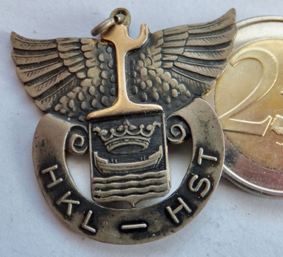 VANHA Merkki HKL - HST Hopeaa 1957 20v Palveluksesta 1937-57