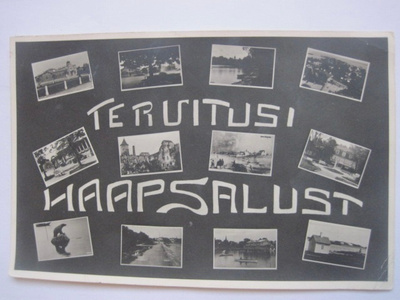 VANHA Postikortti Viro Eesti Estonia Haapsalu 1934 Suomeen