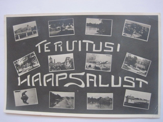 VANHA Postikortti Viro Eesti Estonia Haapsalu 1934 Suomeen